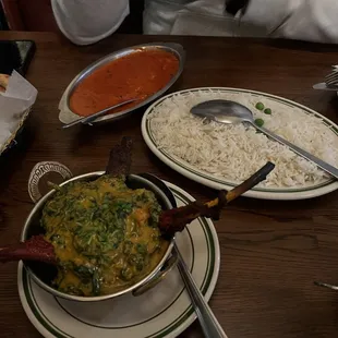 a variety of indian food
