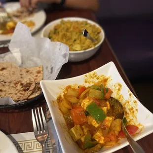 a plate of food on a table