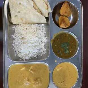 Shahi Paneer lunch