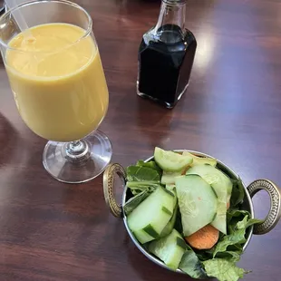 Garden Salad , Mango lassi