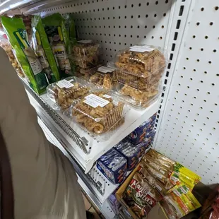 shelves of snacks
