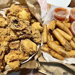 Broasted Chicken &amp; Lumpia Shanghai.