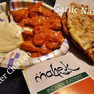 a plate of indian food