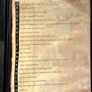 a poster with a poem