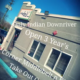 the front of the restaurant