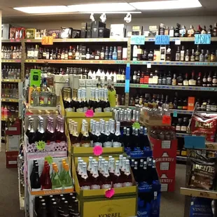 a wide selection of liquor