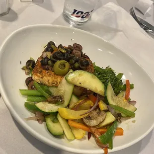 Salmon with Mixed Veggiez and Broccolini