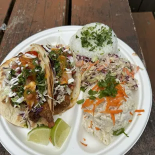 Fried Avacado Taco Plate Lunch