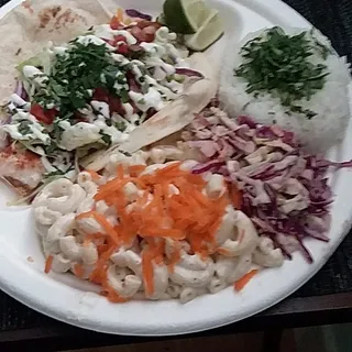 Grilled Mahi Mahi Taco Plate Lunch