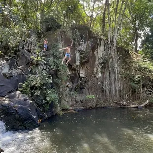 Cliff jumping
