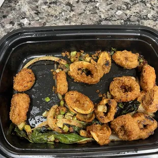 this is not a leftover pic. this is how it looked when we opened the container. it was so salty and hard to chew.