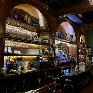 The bar at Mahogany Jazz Hall