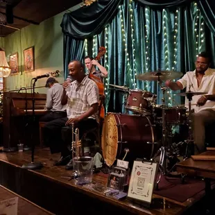musicians playing on stage