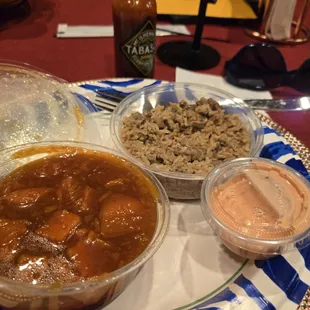 Yams and dirty rice