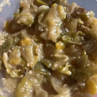 Cabbage. Taste good ! Does not look appetizing !
