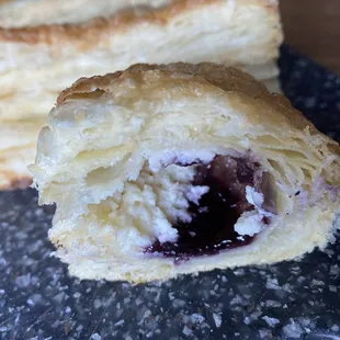 Blueberry &amp; Cream Cheese Pie (Cut to Show the Inside)