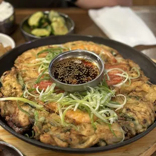 Seafood pancake