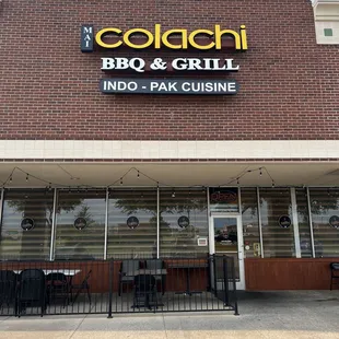 the front of the restaurant