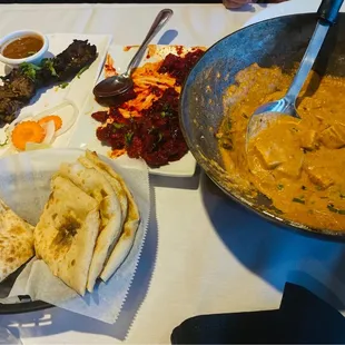 Bihari Kabab Beef Plain Naan Paneer Makhani Handi
