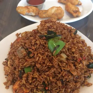 #25 hot with shrimp pretty good   The chicken wings appetizer is pretty good too!