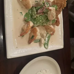 Catfish shrimp dish. Can&apos;t remember the name.