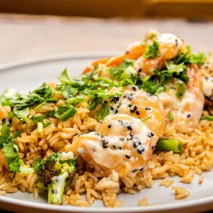Honey butter shrimp fried rice