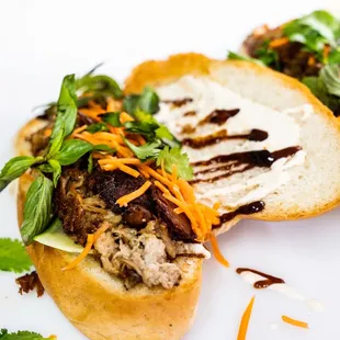 Carnitas bahn mi sandwich