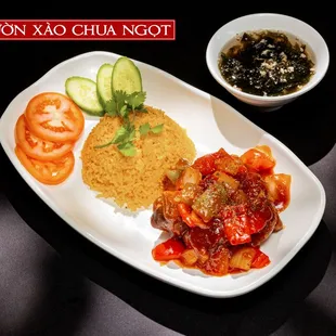 Cơm Sườn Xào Chua Ngọt
