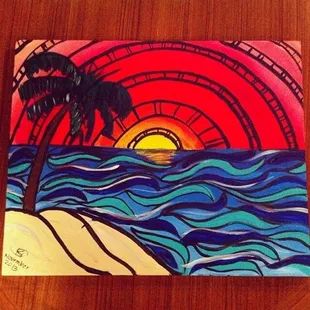 My birthday painting.  No joke, this was difficult, but I enjoy seeing it!