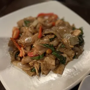 a plate of stir fried vegetables