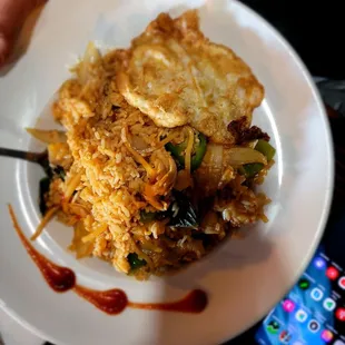 Spicy fried rice with egg