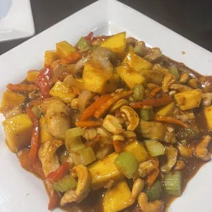 Mango chicken dinner entree