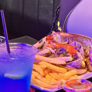 Pepper steak and onions sub