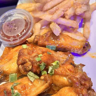 Wings and fries