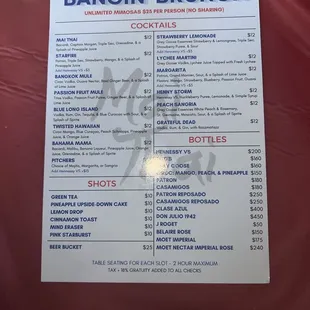 Drink Menu