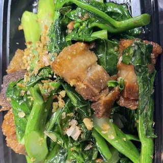 Chinese Broccoli with Crispy Pork