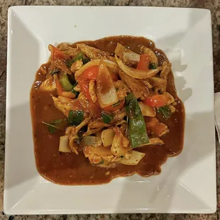 Hot basil with chicken