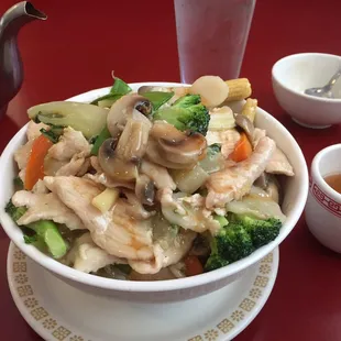Chicken Mushroom Rice with Gravy