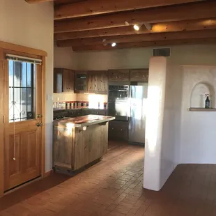 Dusted wood beams and again, spotless floors especially in troubled areas.