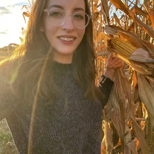 In the corn maze