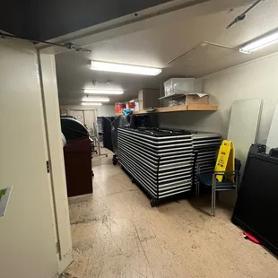 Storage room in reception hall