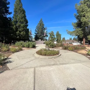 Rose garden near reception hall