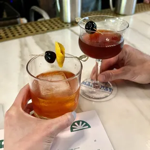 Manhattan and Old Fashioned