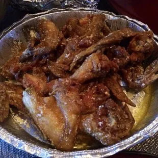 Garlic parm wings.