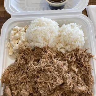 Kalua Pork plate $12.50 Very good pulled pork