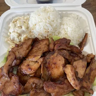 Hawaiian BBQ Chicken Plate