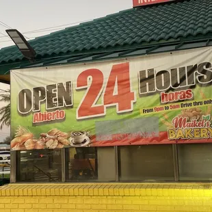 open 24 hours sign