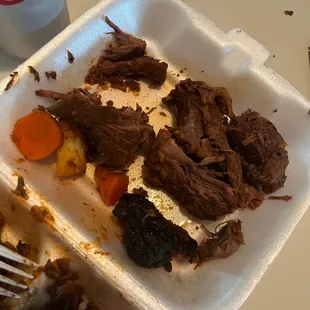 Dry old meat with no flavor