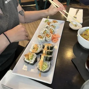 Two Roll Combo (Rock &amp; Roll + Spicy Salmon)