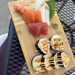 sashimi, sushi and sashimi, food, sushi